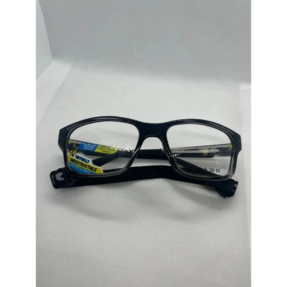 Rec Specs Virtually Indestructible‎ Eyeglasses Z8-Y40 363 Smoke Grey Black